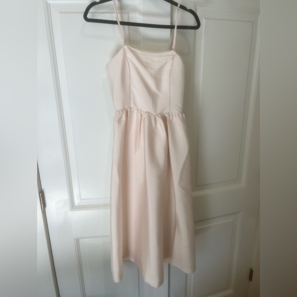 H&M ivory silk taffeta dress